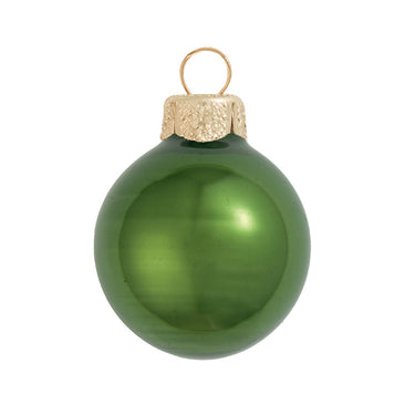 Pearl Green Moss Glass Ball Christmas Ornament 7